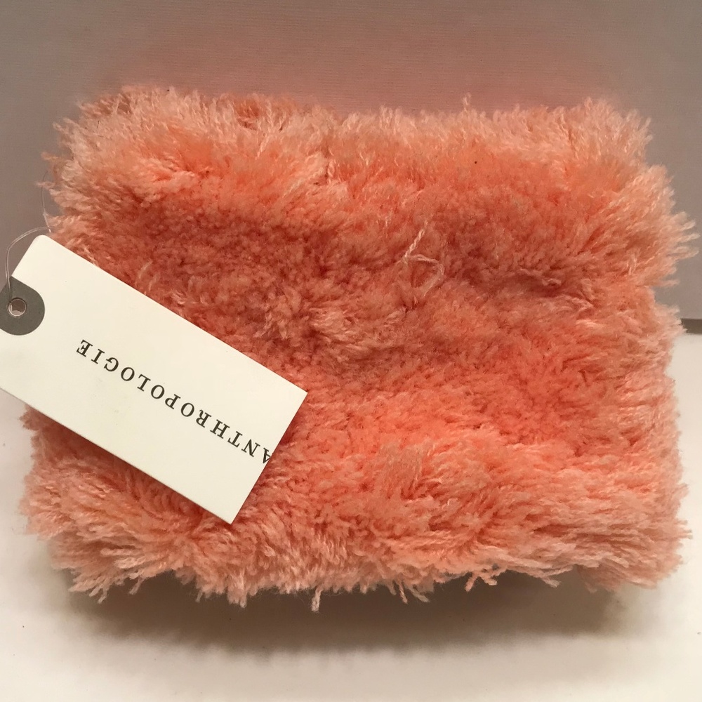 Anthropologie Pink Fuzzy Clutch